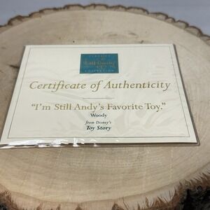 WDCC Toy Story Woody "I'm Still Andy's Favorite Toy" COA ONLY